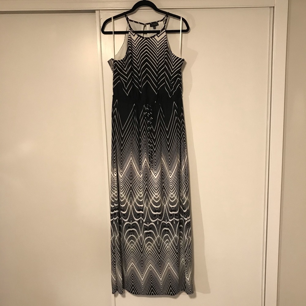 Black & White Floor Length Dress